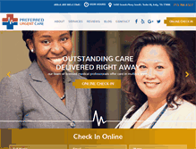 Tablet Screenshot of preferredurgentcare.com